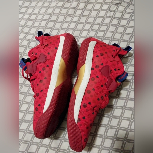 Adidas James Harden Vol. 6 Vivid Red Monogram LasVegas Size8#vegas#backtoschool - Picture 4 of 11